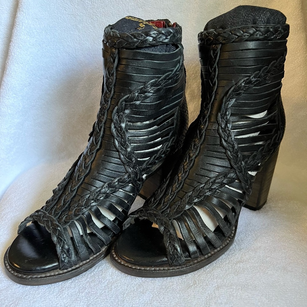 Size 8 black Freebird by Steven heels.